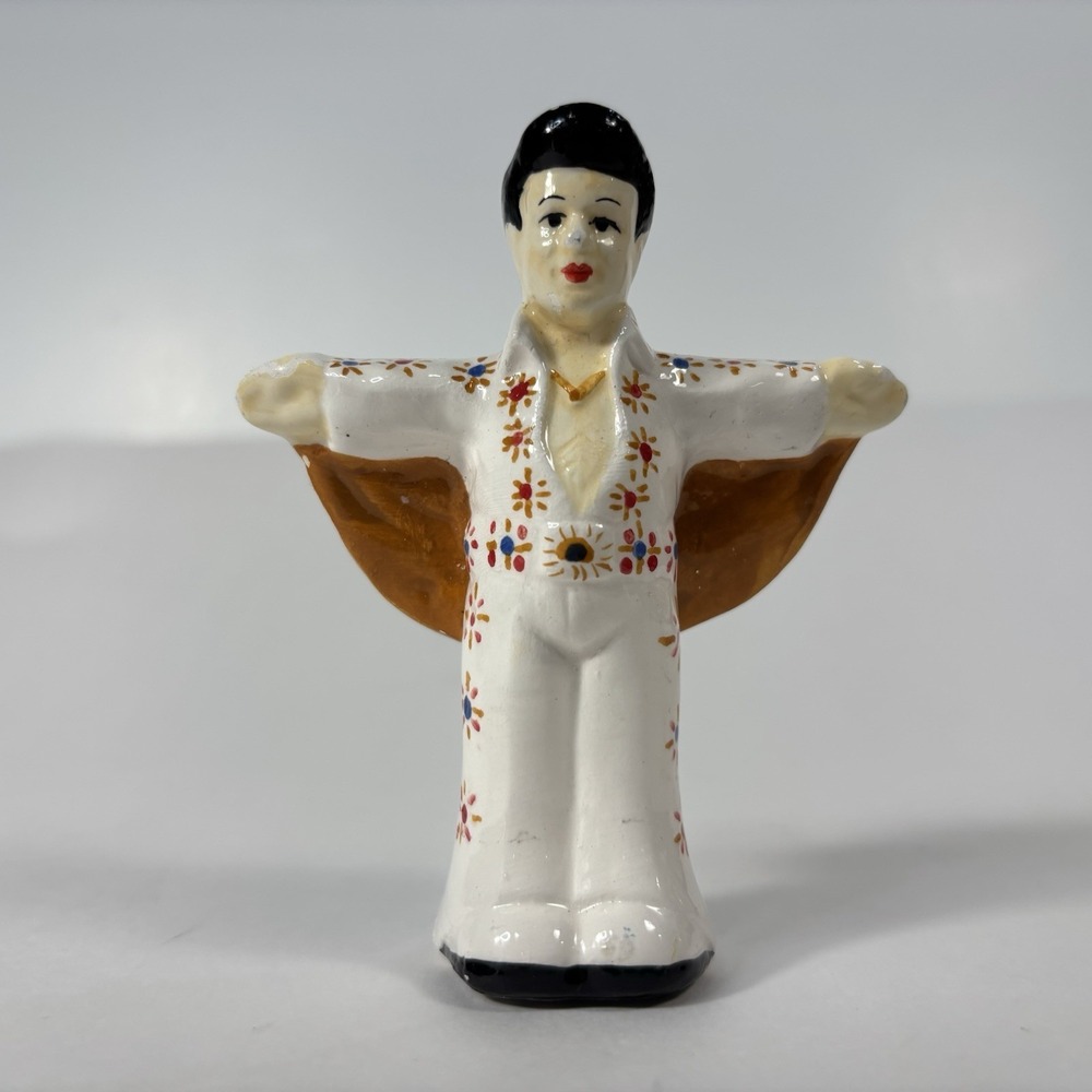 Elvis Presley ceramic Salt Shaker White Jumpsuit Cape